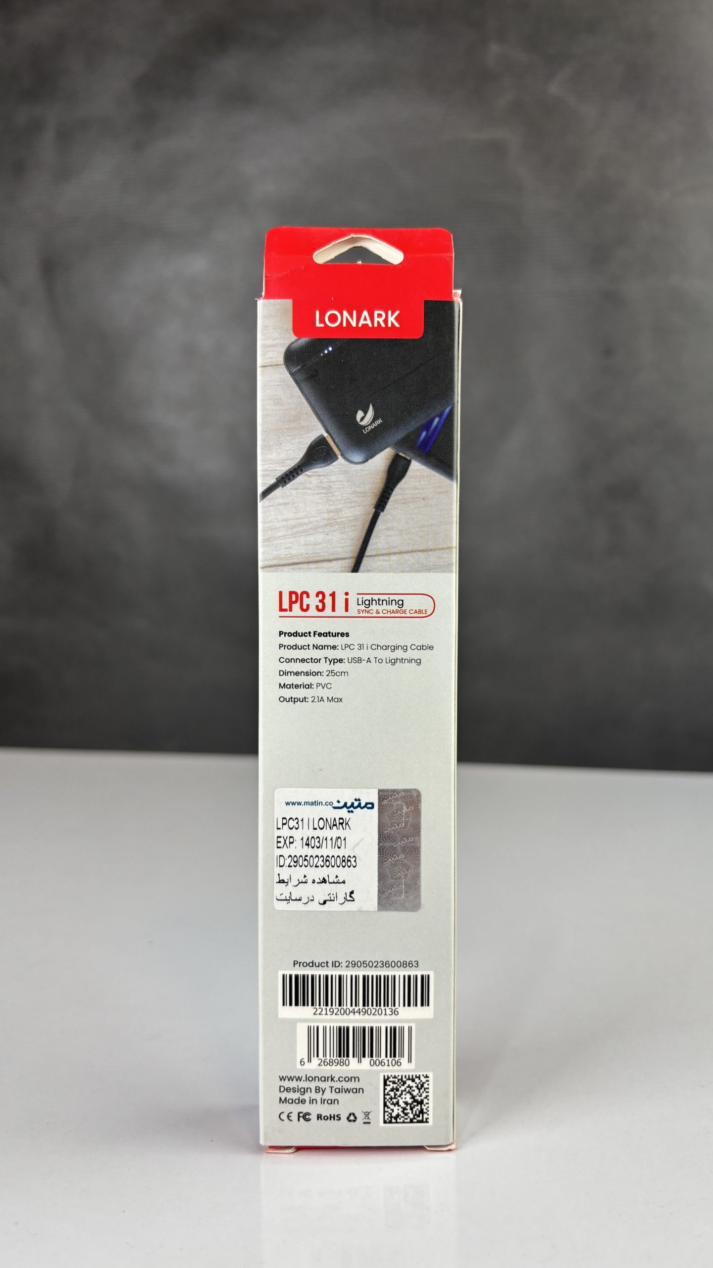کابل شارژ لونارک (Lonark) لایتنینگ | شارژ سریع، مقاوم و سازگار با آیفون